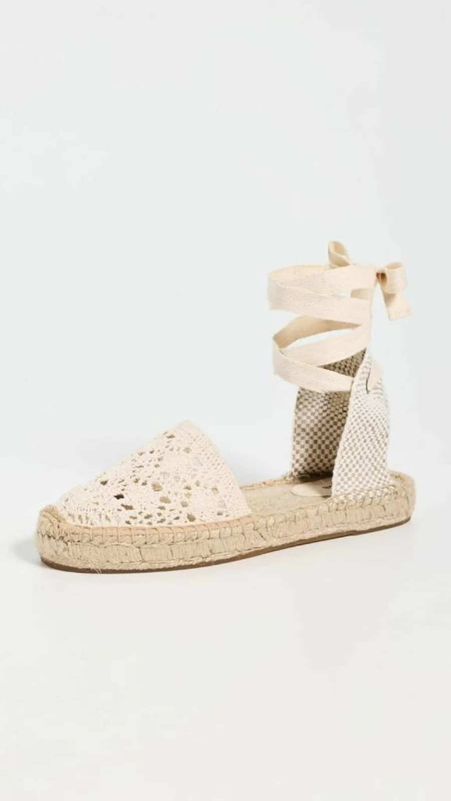 Soludos Women's Lauren Lace-Up Crochet Espadrille Flats for Summer Comfort