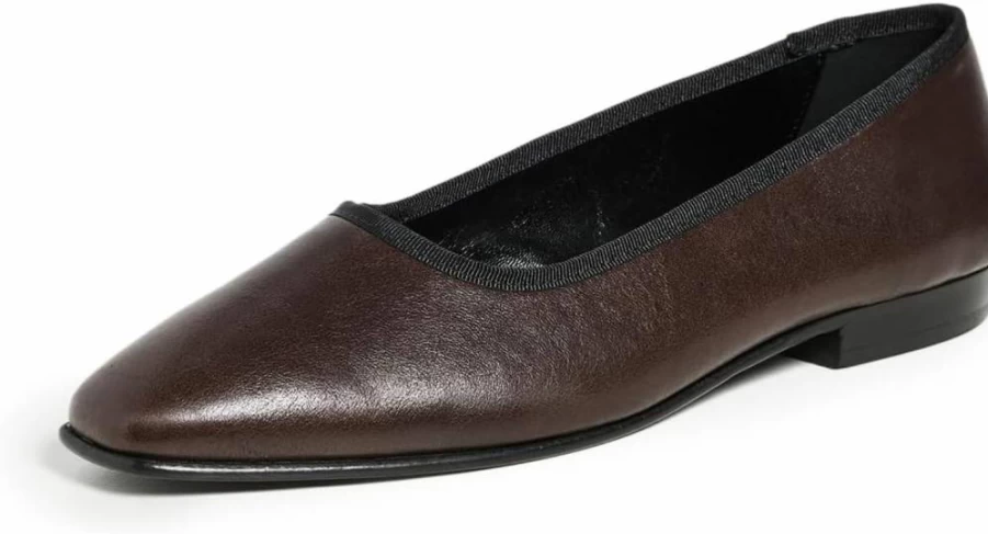 STAUD Women's Keith Ballet Flats - Classic Comfortable Leather Ballet Flat Shoes for Women
