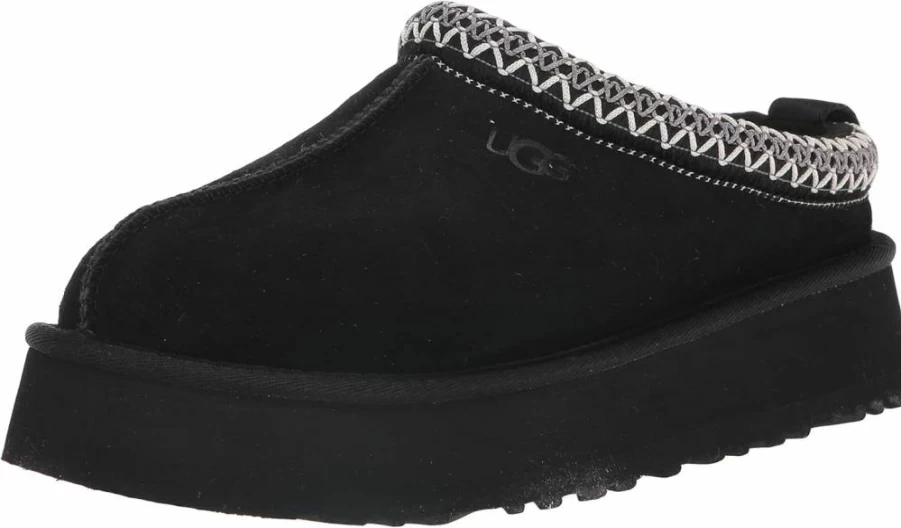 UGG Women's Tazz Slippers - Black Size 8 | Cozy Indoor/Outdoor House Shoes