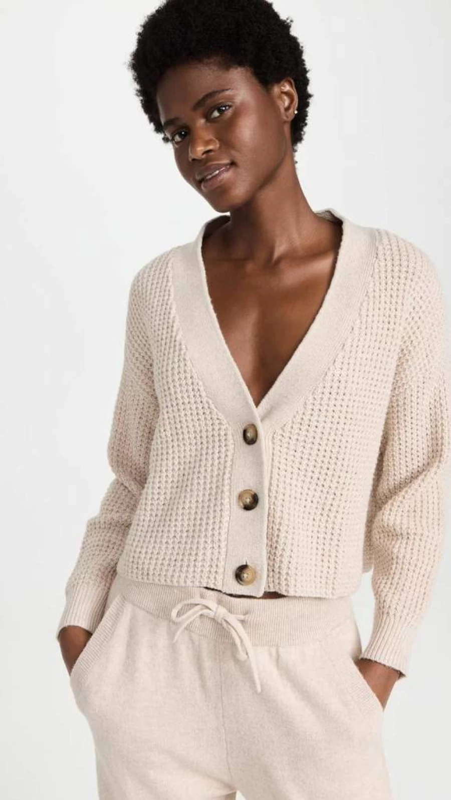 Eberjey Women's Cropped Cardigan Sweater - Soft Comfortable Lightweight Knit Top for Women