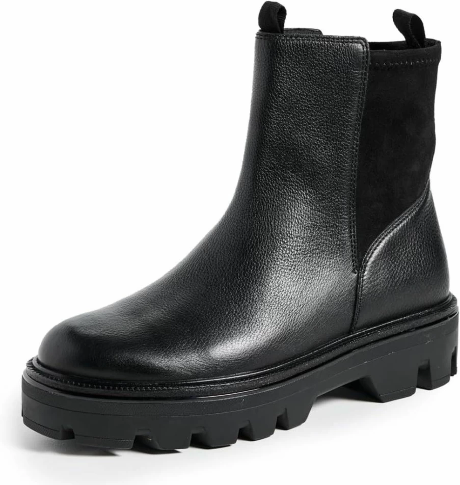 Rag & Bone Women's Quinn Leather Chelsea Boots - Ankle Booties with Elastic Gore & Pull Tab