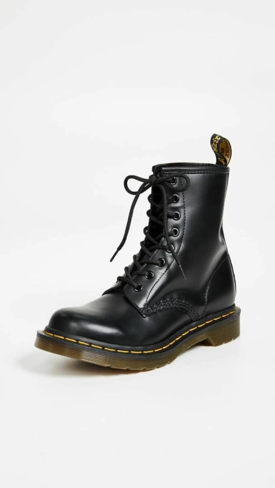 Dr. Martens 1460 Pascal 8-Eye Leather Boots for Men & Women - Classic Black Lace-Up Ankle Boots