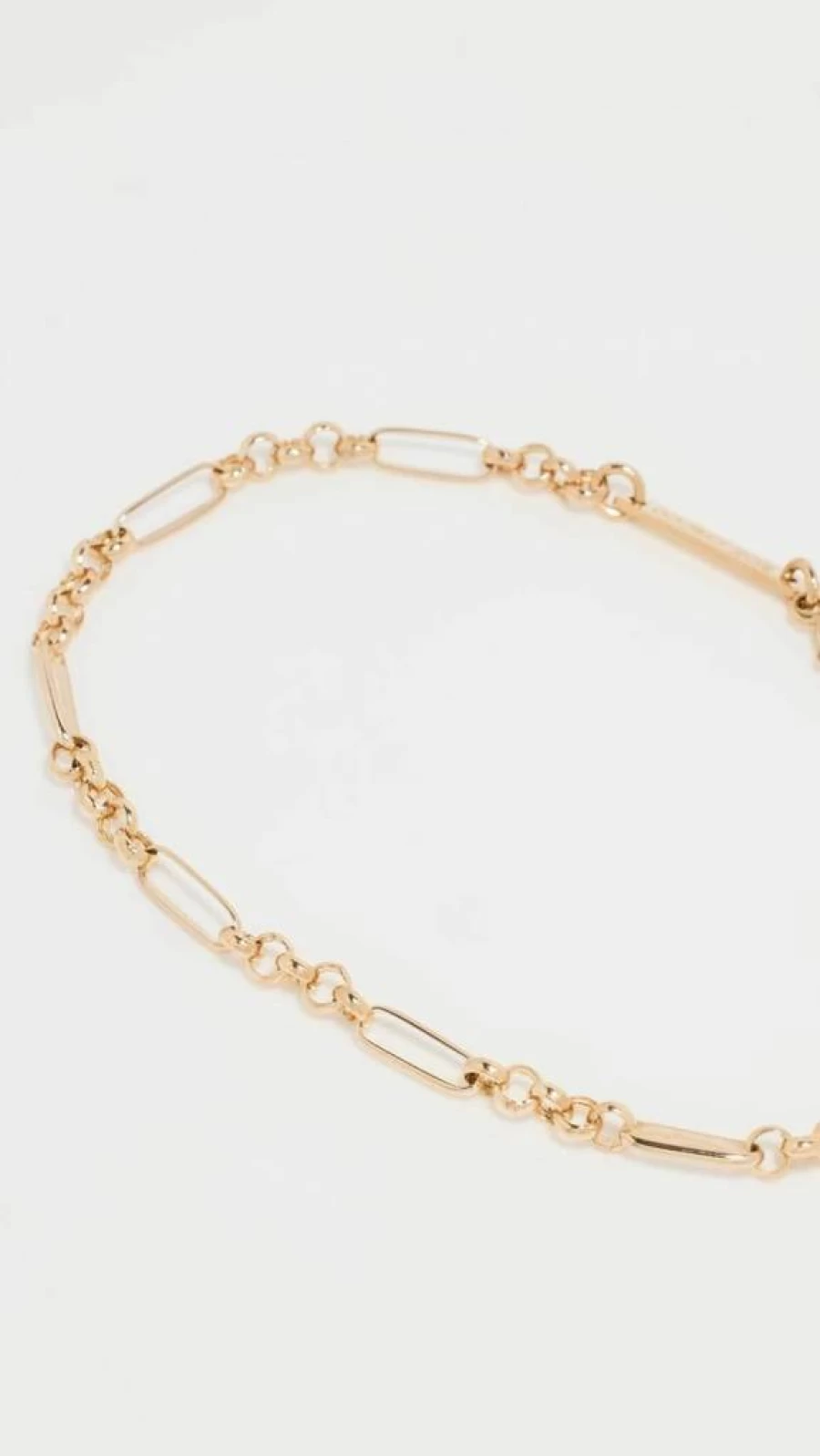 ZOE CHICCO Women's Medium Paperclip Rolo Chain Bracelet in Sterling Silver