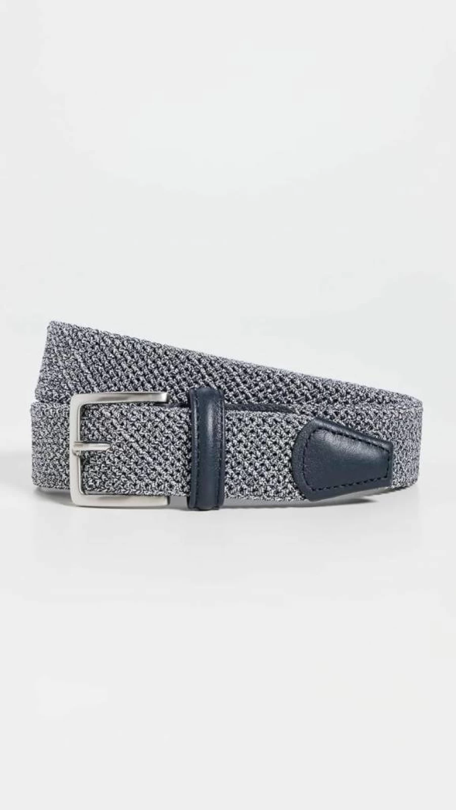 Anderson's Men's Navy Blue Nylon Woven Belt - Adjustable 38-Inch Tubular Strap for Casual Wear