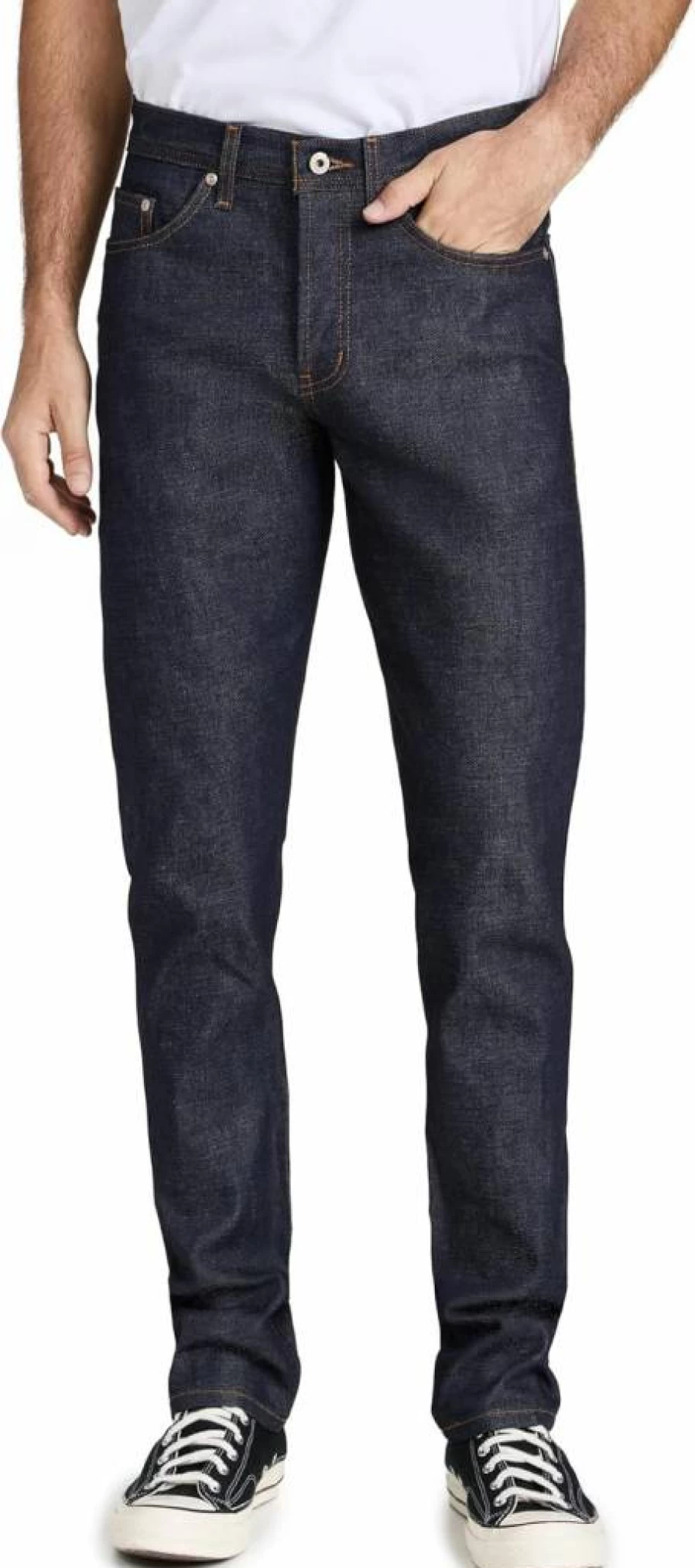Naked & Famous Denim Men's Weird Guy Low Rise Selvedge Jeans in Dirty Fade Wash