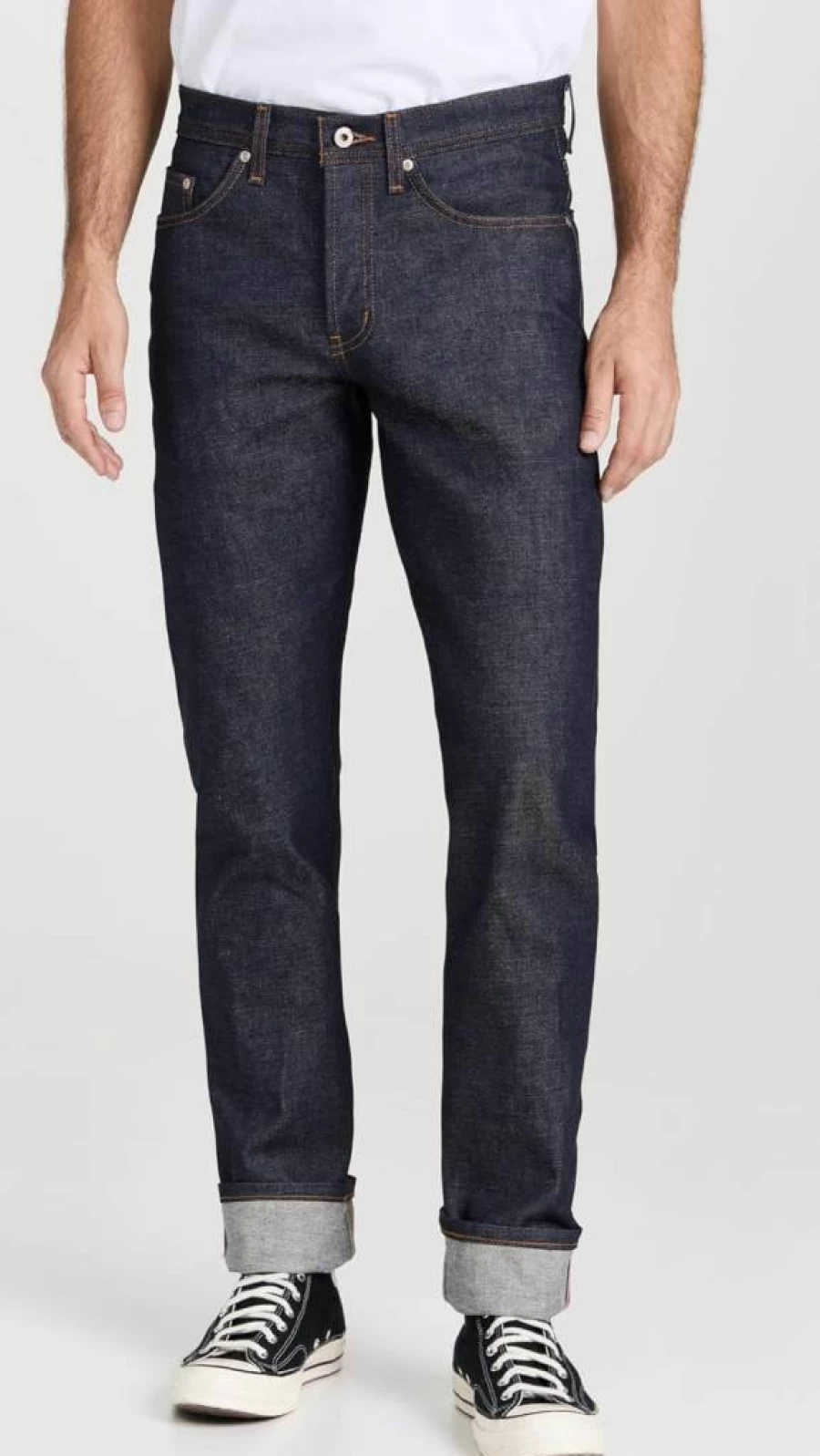 Naked & Famous Denim Men's Weird Guy Low Rise Selvedge Jeans in Dirty Fade Wash