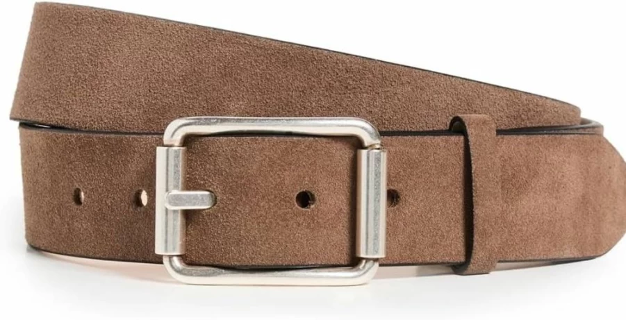 Rag & Bone Men's Evan Leather Belt - Classic Casual & Dress Strap with Adjustable Buckle