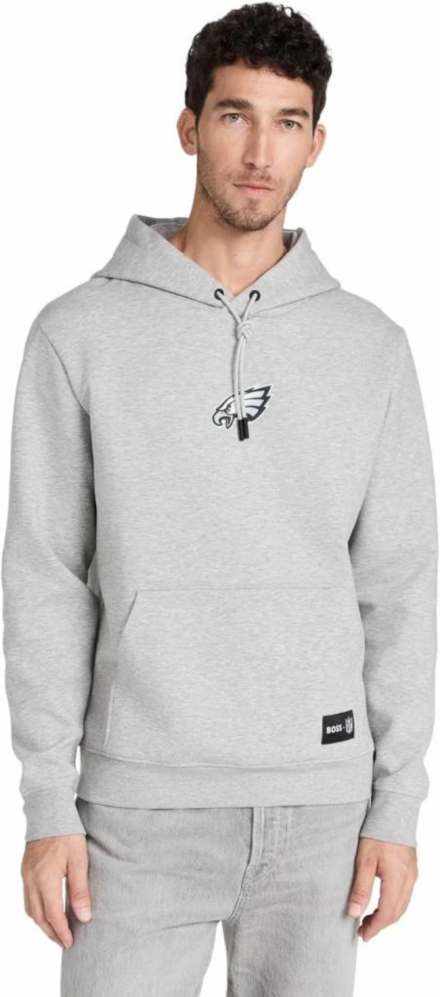 BOSS Men's Eagle Embroidered Hoodie - Premium Cotton Pullover Sweatshirt