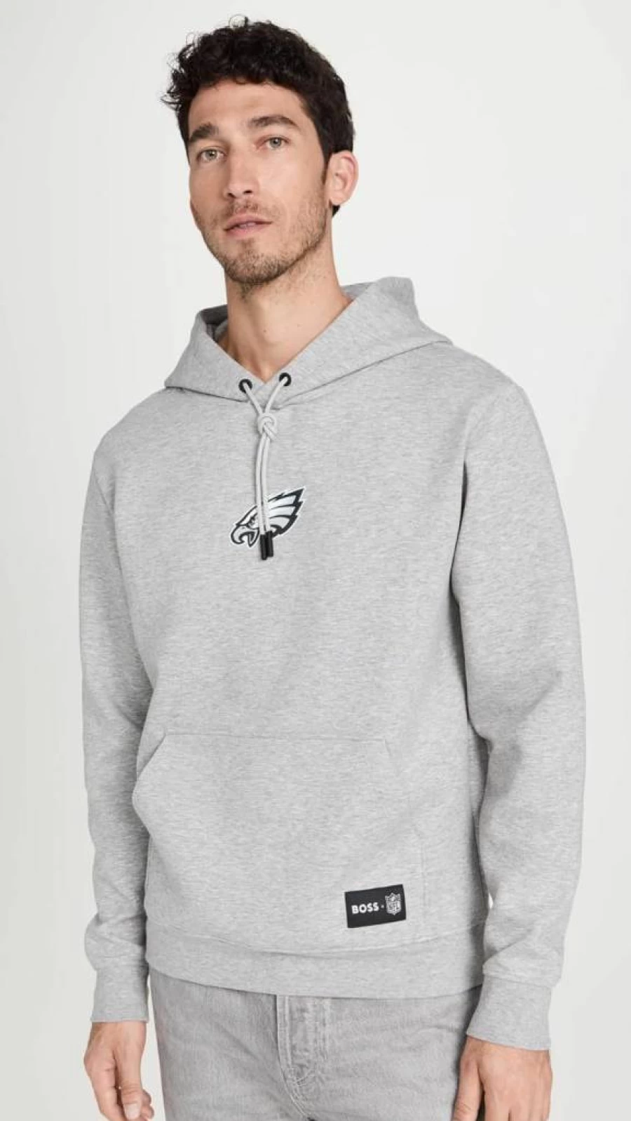 BOSS Men's Eagle Embroidered Hoodie - Premium Cotton Pullover Sweatshirt