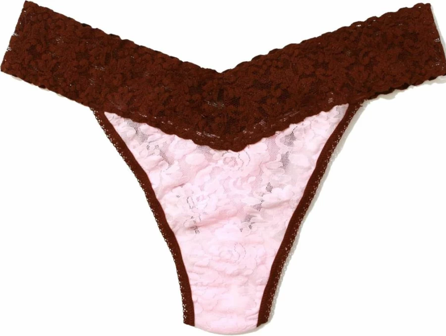 Hanky Panky Signature Lace Thongs for Women - Original Rise Lingerie 3 or 5 Pack - One Size Fits 4-14