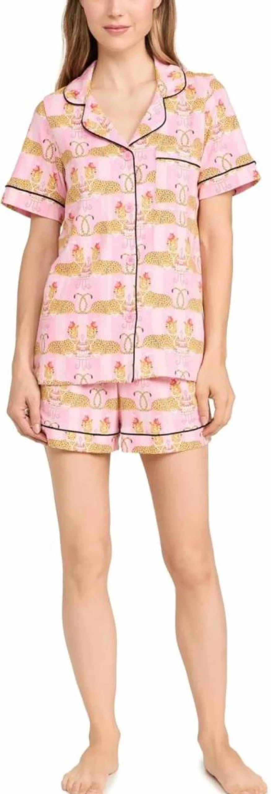 BedHead Pajamas Women's Cotton Short Sleeve Boxer PJ Set - Comfortable Sleepwear Lounge Set