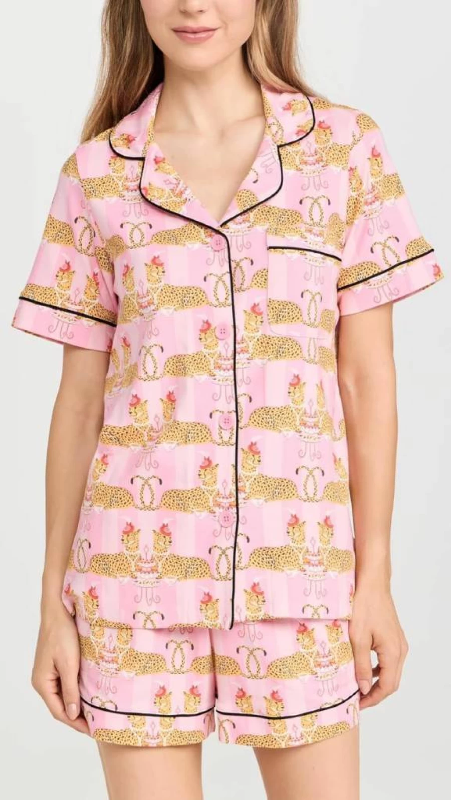 BedHead Pajamas Women's Cotton Short Sleeve Boxer PJ Set - Comfortable Sleepwear Lounge Set
