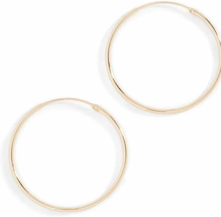 SHASHI Women's Minimalist Hoop Earrings - Classic Plain Gold/Silver Hoops for Everyday Wear