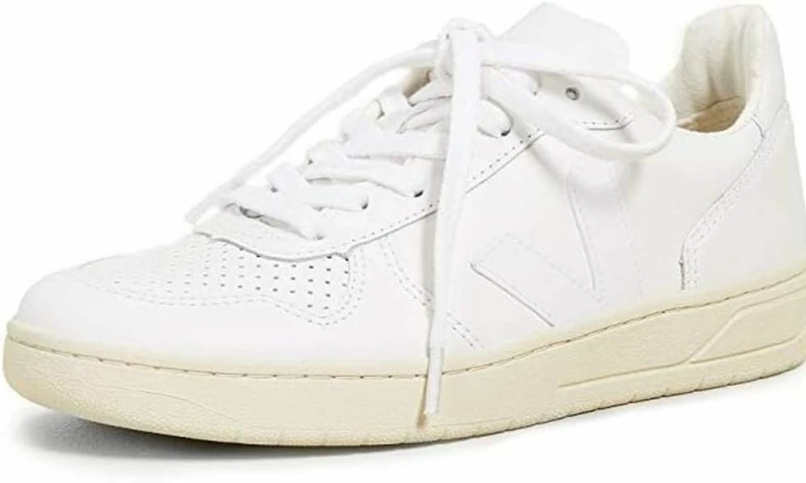 Veja Women's V-10 Lace Up Sneakers | Sustainable Vegan Leather Casual Shoes