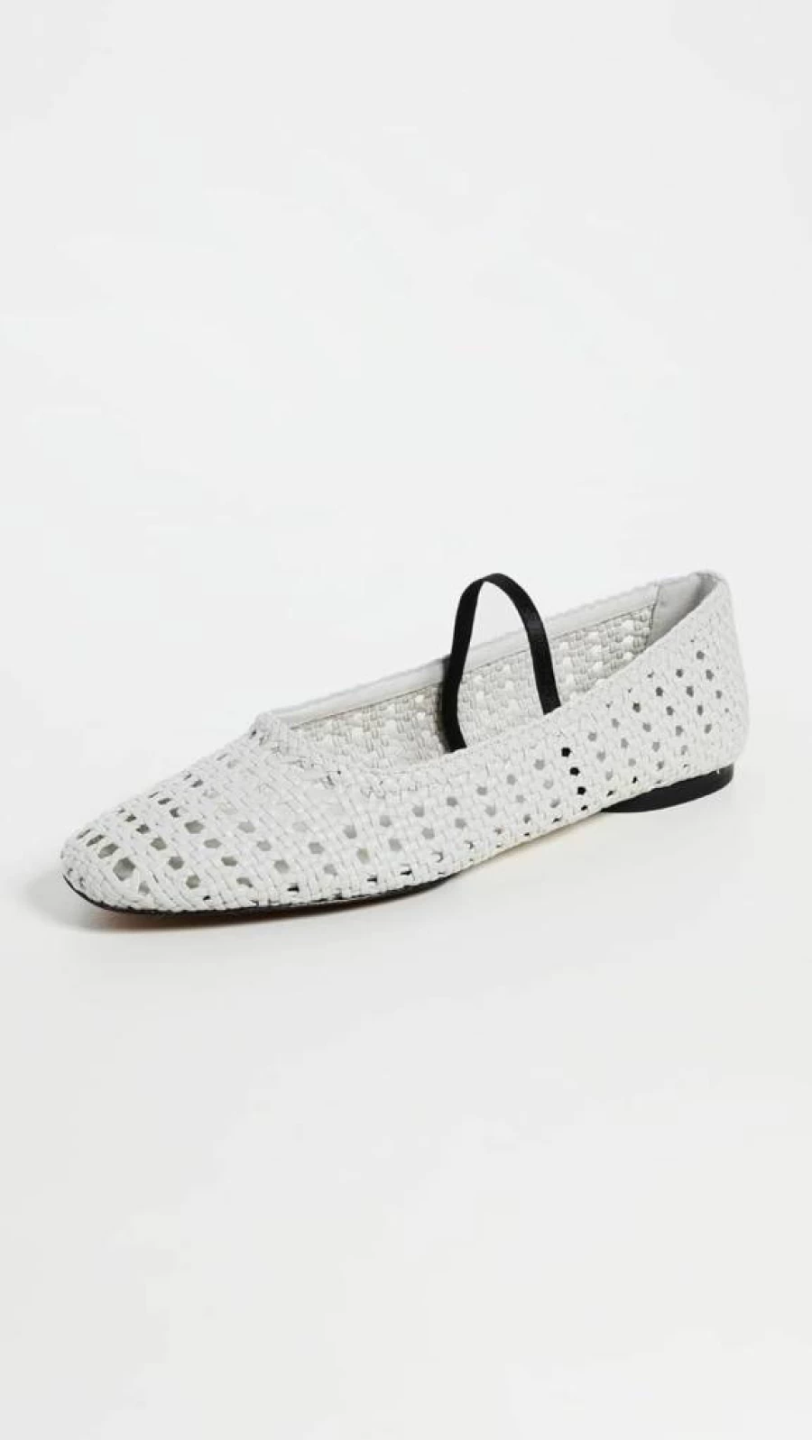 Vince Women's Vivian Leather Mary Jane Flat Shoes Classic Woven Design Comfortable Slip-On Style
