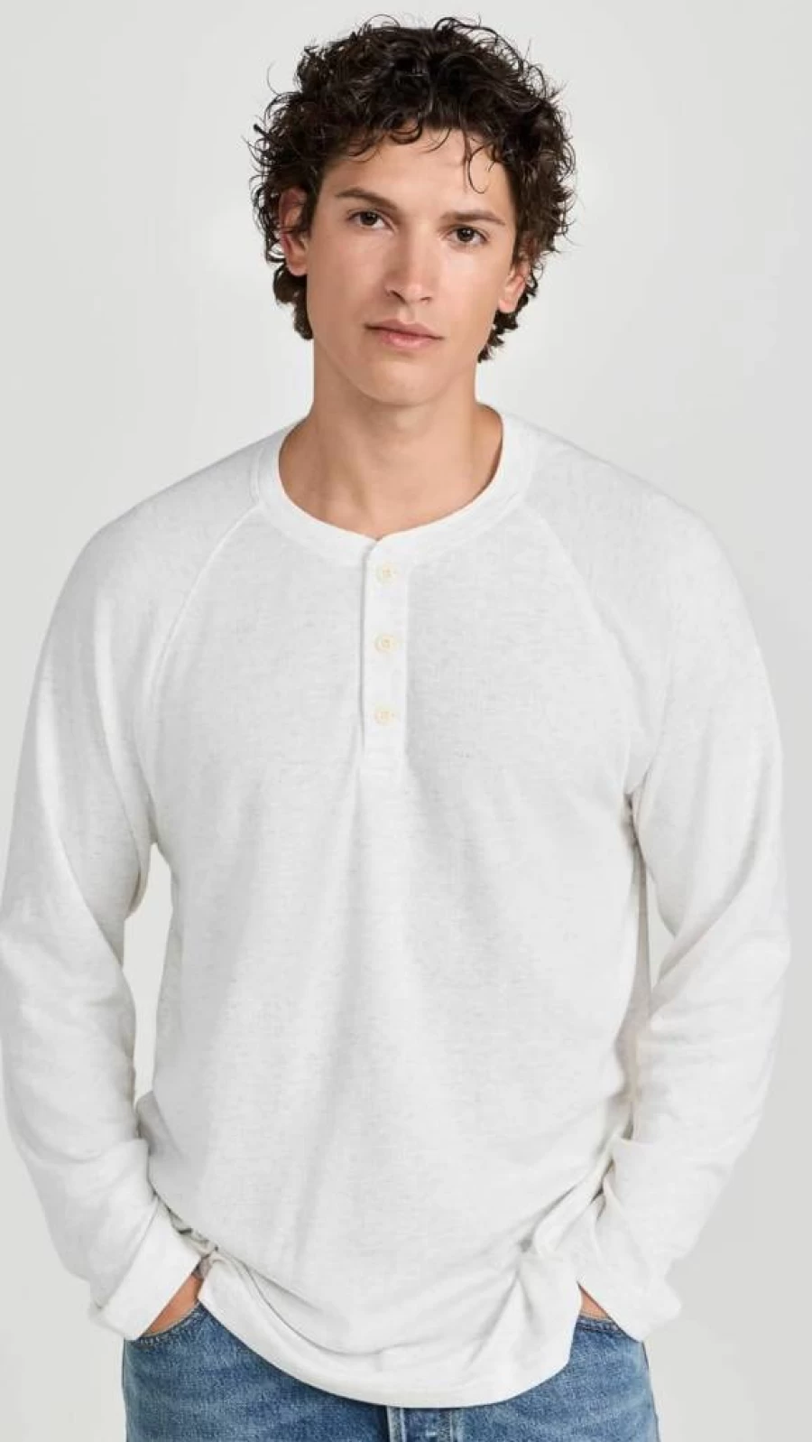 Faherty Men's Cloud Long Sleeve Henley Shirt - Soft Comfortable Casual Top for Men