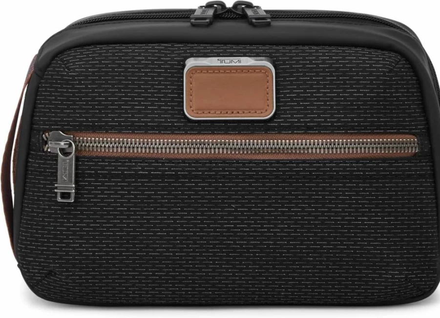 TUMI Alpha Bravo Hanging Toiletry Bag - Water-Resistant Travel Organizer for Men & Women - Compact 6.3x9.5x3.5 Inch Tracer Collection Cosmetic Case