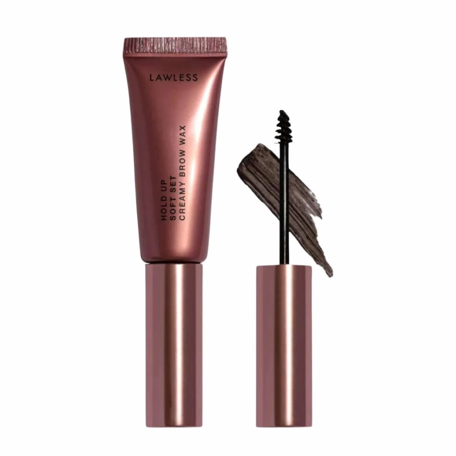 LAWLESS Hold Up Soft Set Brow Wax - Creamy Formula, Medium Dark Brown, 0.23 oz for Natural Looking Brows