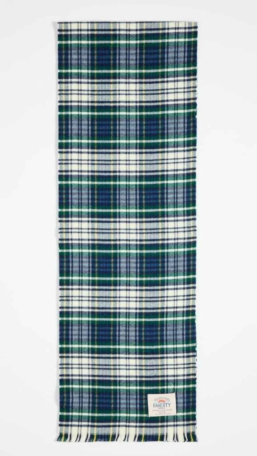 Faherty Men's Leary Plaid Scarf - Classic Checkered Winter Scarf for Men