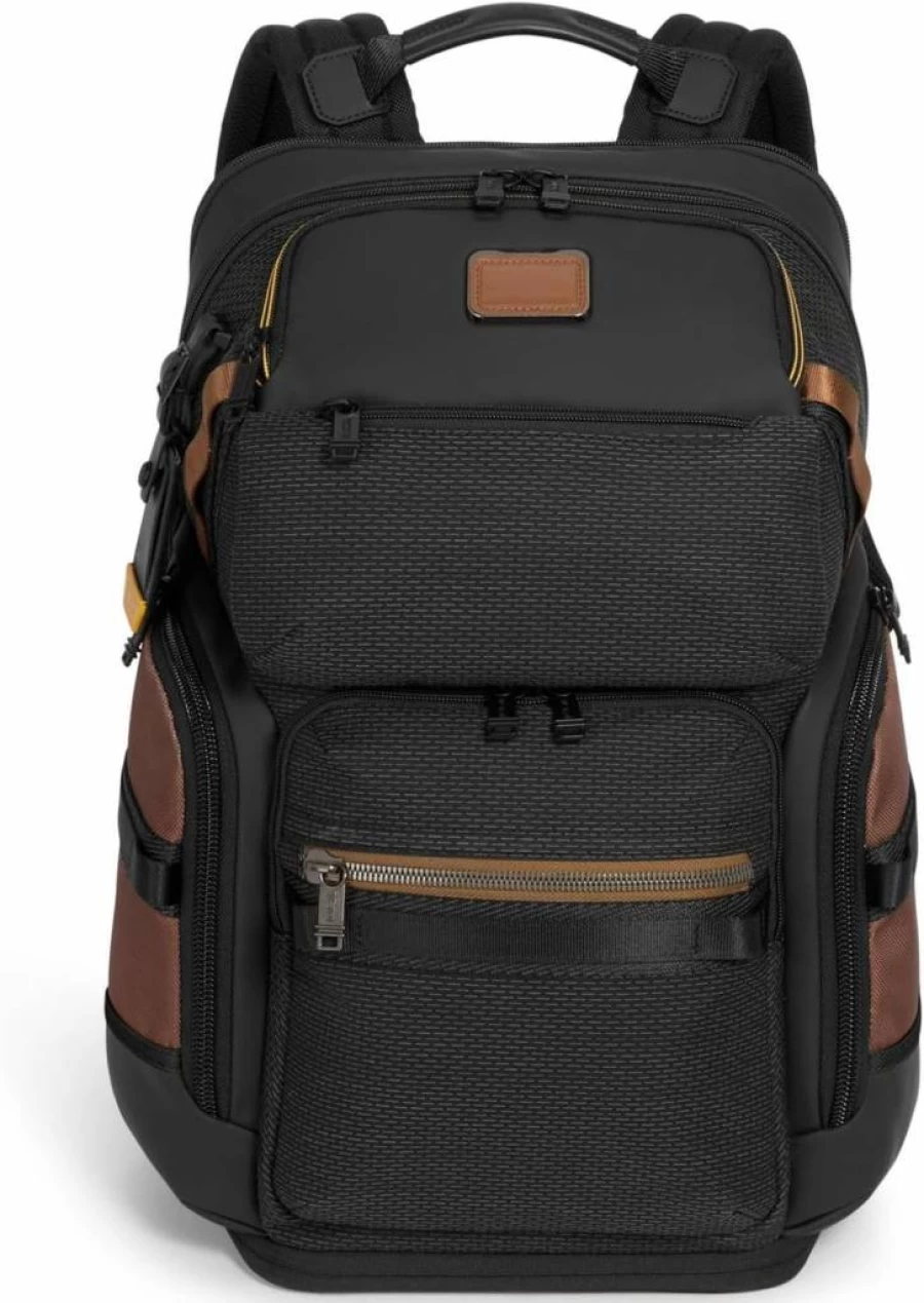 TUMI Alpha Bravo Nomadic Backpack - 18.8 Inch Durable Laptop Backpack for Travel & Work - Fits 15 Inch Laptop - Black Onyx Carry-On Backpack