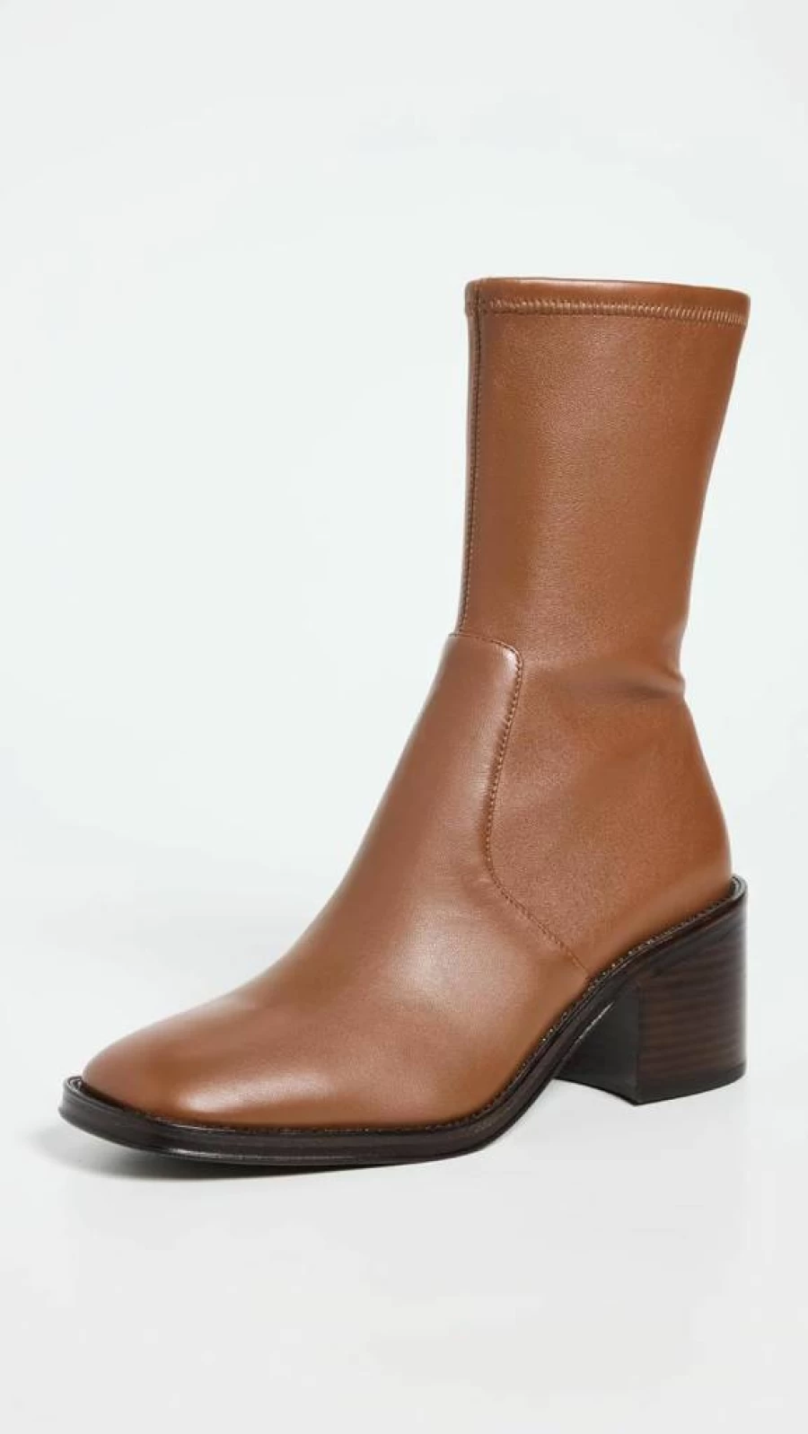 Loeffler Randall Women's Nolan Stretch Ankle Booties | Comfortable Leather Boots for Women | Fashionable Low Heel Booties