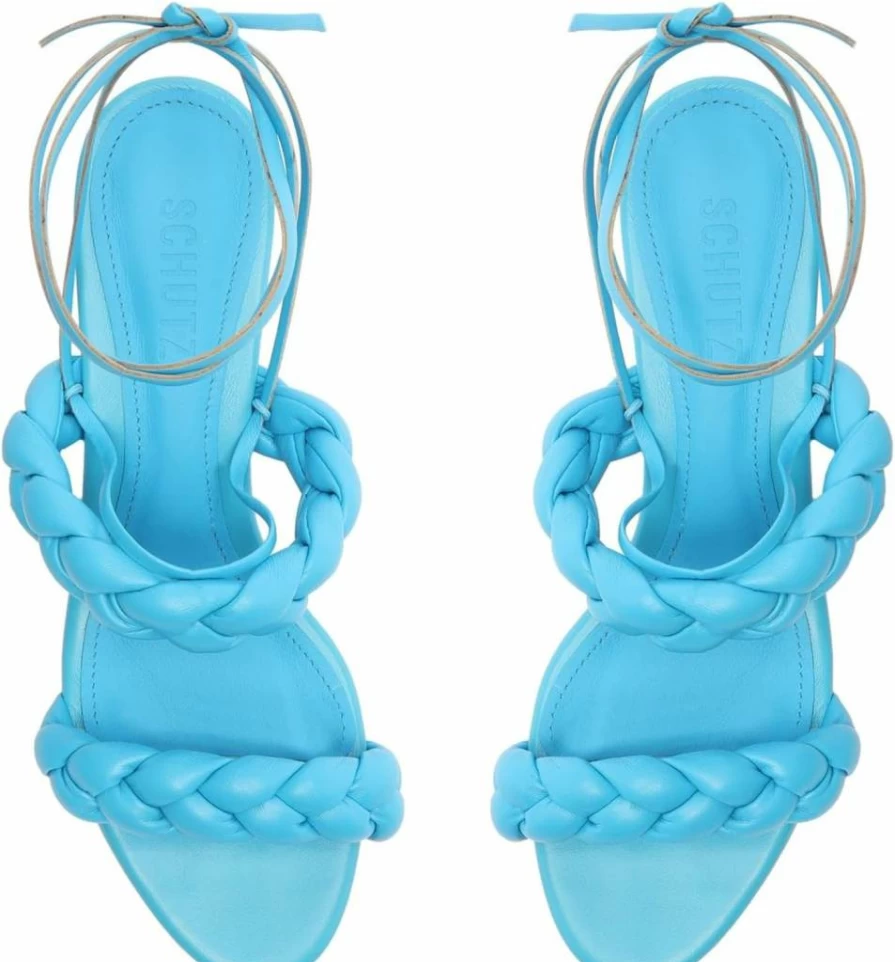 SCHUTZ Dethalia Women's Straw Wedge Sandals - Summer Beach Espadrille Platform Shoes