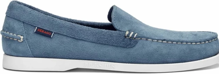 Sebago Men's Frank Boat Roughout Leather Loafers - Handsewn Non-Slip Rubber Soles, Comfortable Leather Sock Lining