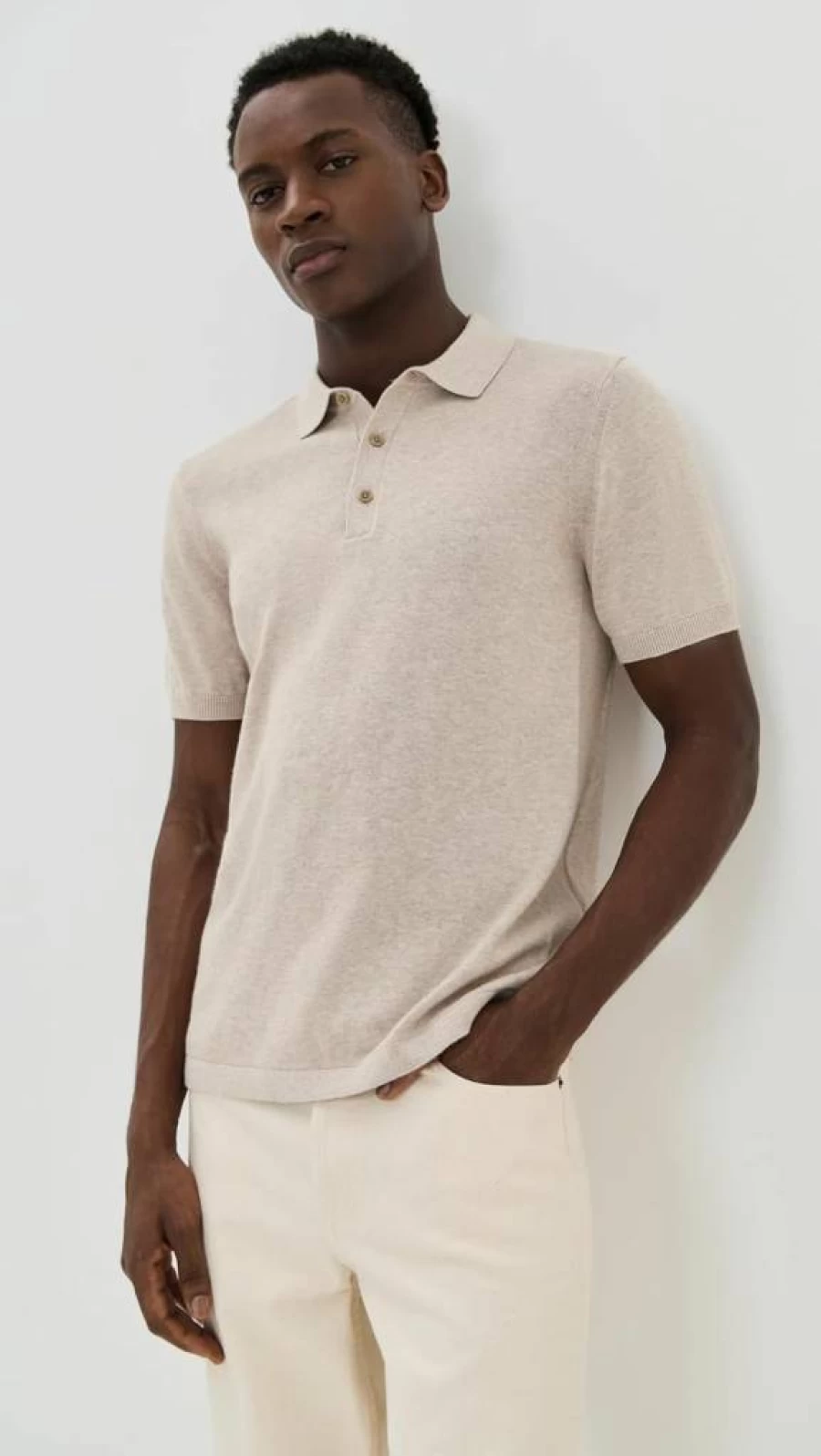 Reigning Champ Men's Cotton Cashmere Blend Riviera Polo Shirt – Premium Comfort & Style