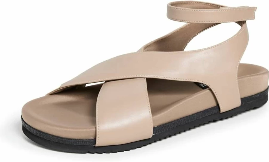 R0AM Women's Comfortable Crossover Sport Sandals for Walking and Outdoor Activities