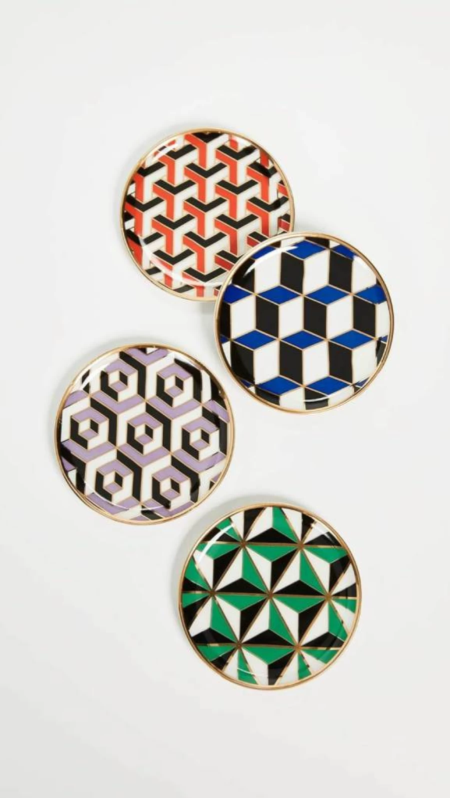 Jonathan Adler Versailles Luxury Coaster Set - Elegant Ceramic Drink Coasters for Home Decor