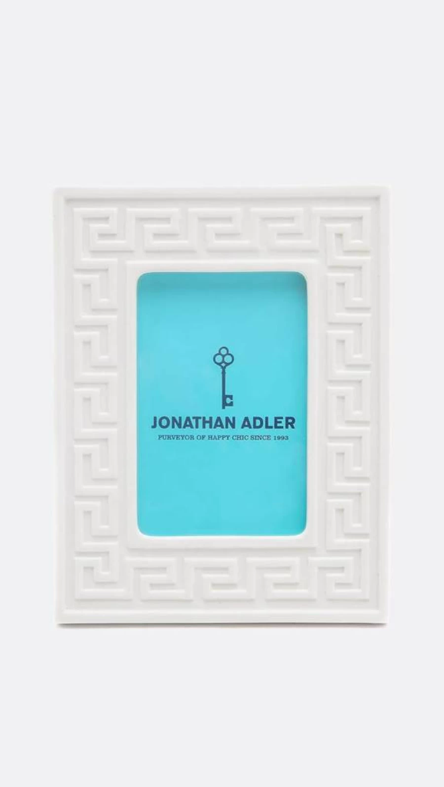 Jonathan Adler Greek Key Picture Frame 4x6 Inches - Decorative Photo Frame with Classic Design