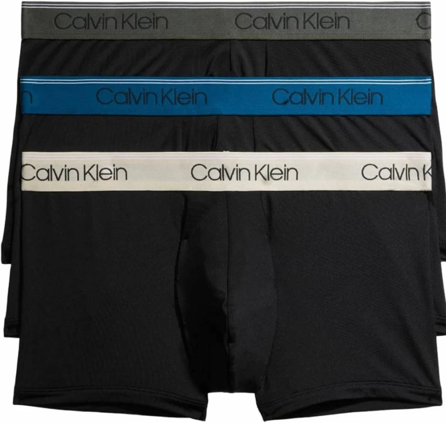 Calvin Klein Men's 3-Pack Micro Stretch Low Rise Trunks Underwear Comfort Fit