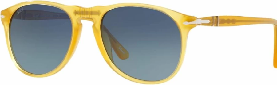 Persol PO9649S Aviator Sunglasses for Men & Women – Classic Polarized Pilot Style Lenses