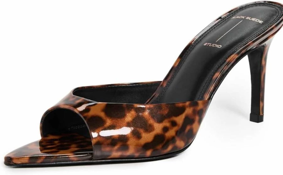 Black Suede Studio Women's Brea Suede Sandals - 80mm Heel, Comfortable & Stylish Summer Footwear
