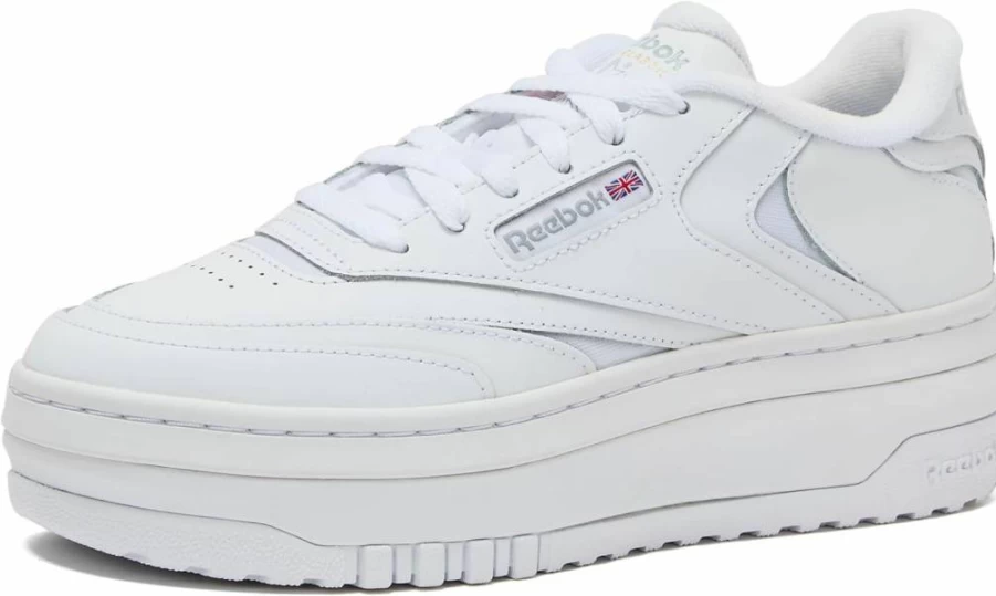 Reebok Club C Extra Platform Women's Sneakers - Comfortable & Stylish White Leather Shoes