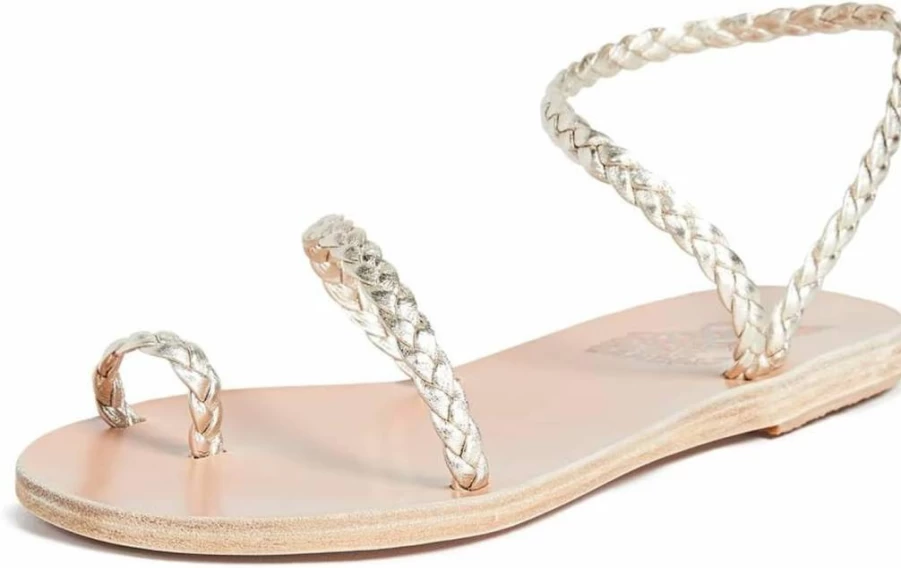 Ancient Greek Sandals Women's Eleftheria Leather Sandals – Handmade Greek Goddess Flats