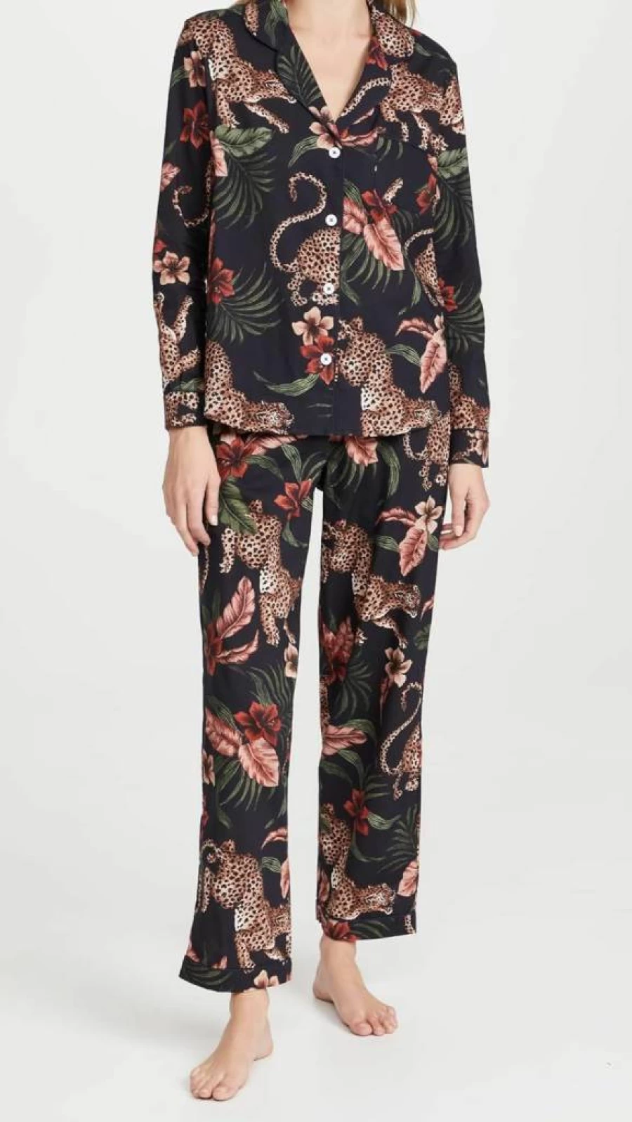 Desmond & Dempsey Women's Soleia Long Pajama Set - Luxurious Cotton Sleepwear