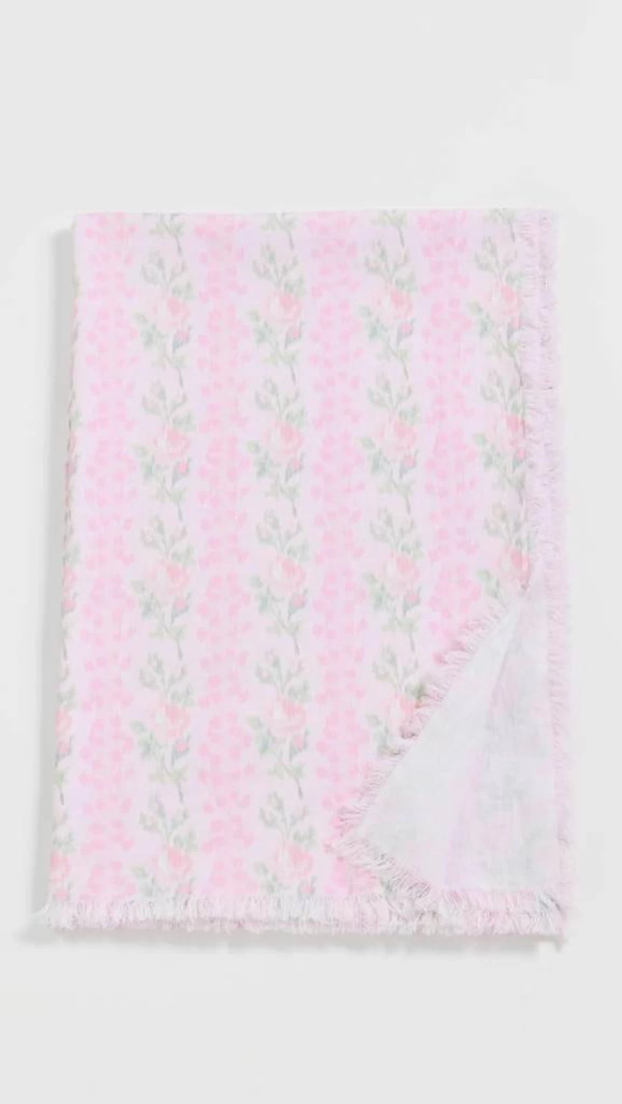 LOVESHACKFANCY Women's Floral Pink Strawberry Macaroon Beach Towel - One Size Iko Design