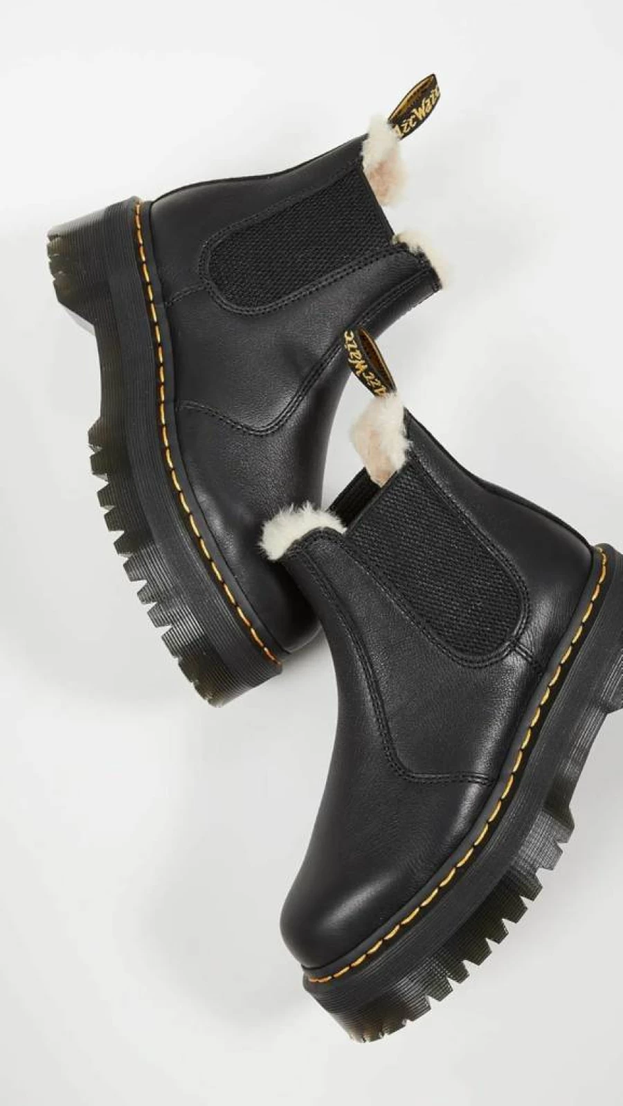Dr. Martens Women's Chelsea Ankle Boots - Lightweight Unlined Snow Design