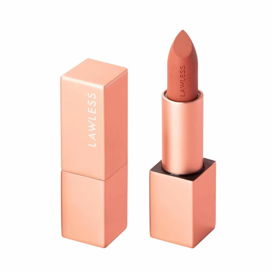 LAWLESS Little Lady Daisy Satin Cream Lipstick - Pink, Plumping, Line-Smoothing, 0.1 oz