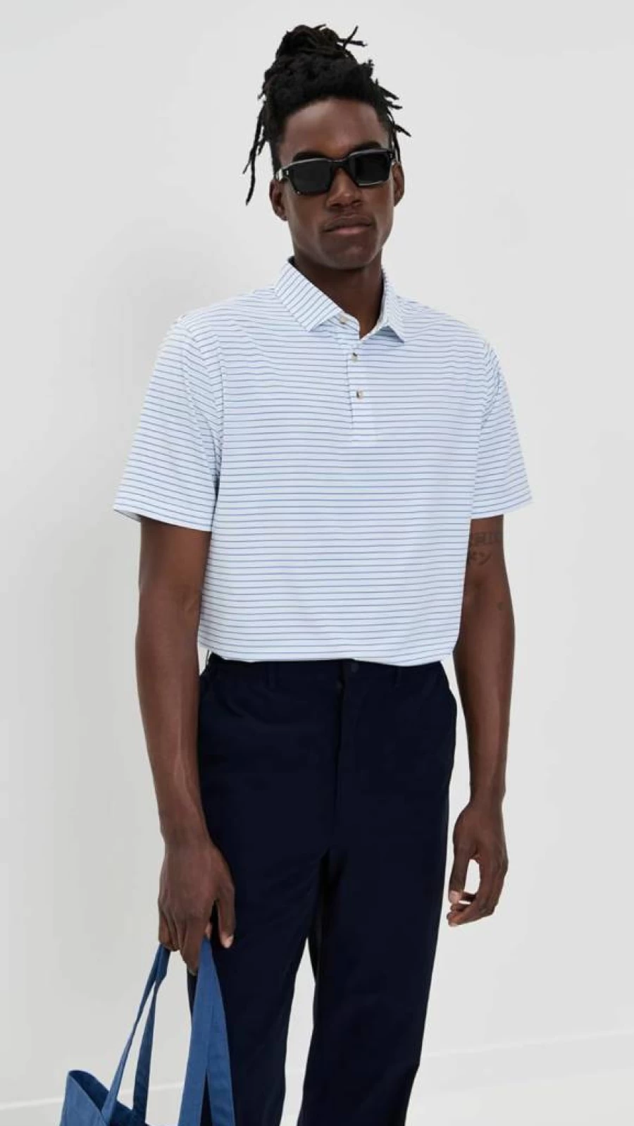 Fair Harbor Men's Compass Golf Polo Shirt – Moisture-Wicking & UV Protection Performance Top