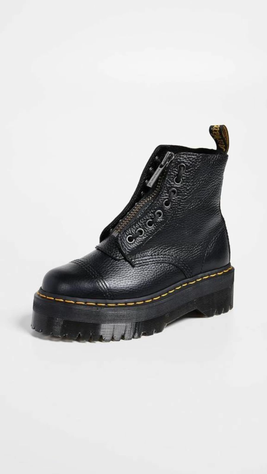 Dr. Martens Women's Black Nappa Leather Boots - US Size 10 Milled Combat Boots