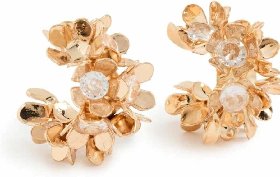 SHASHI Women's Floral Ear Cuffs - Elegant Tina Flower Design for Stylish Accessories