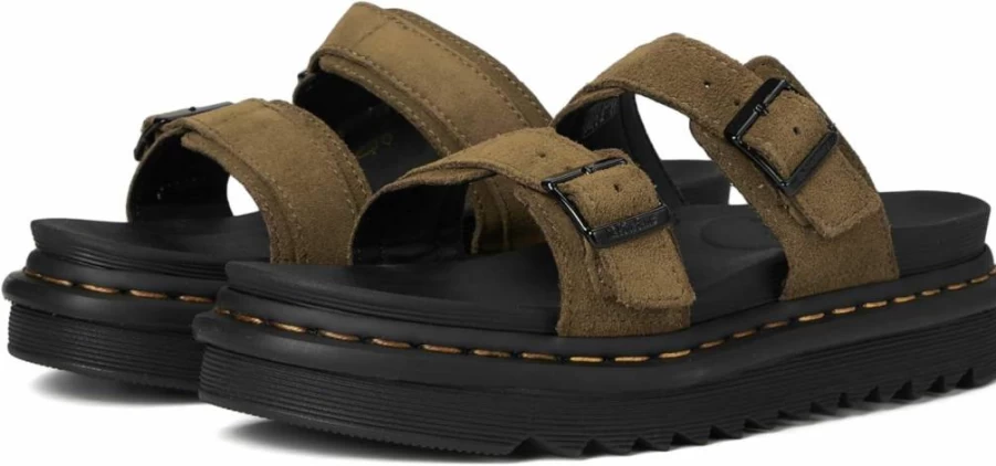 Dr. Martens Myles Black Brando Unisex Sandals for Men & Women