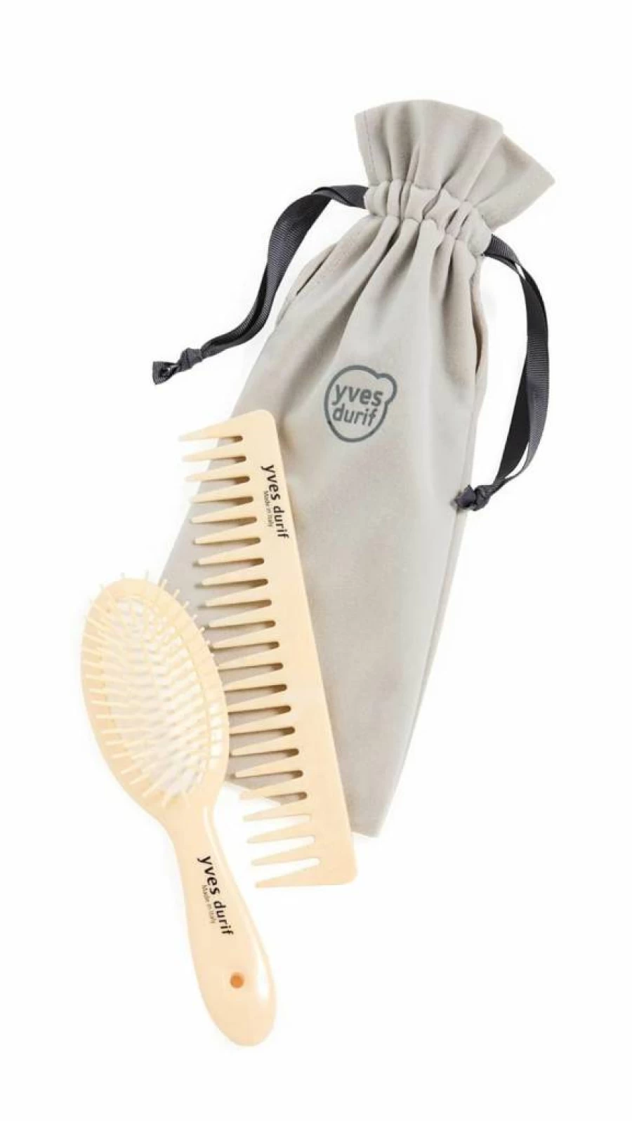 Yves Durif Women's Petite Hair Brush and Comb Set for Fine Hair, Compact Travel Size