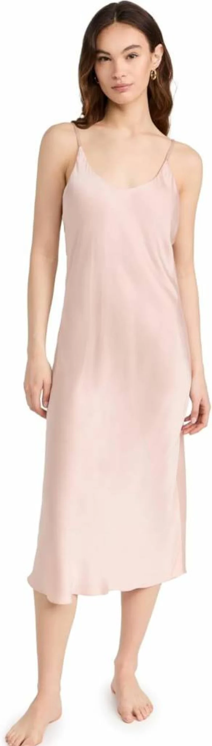 Lunya Washable Silk Slip Dress for Women - Soft Sleep & Lounge Dress