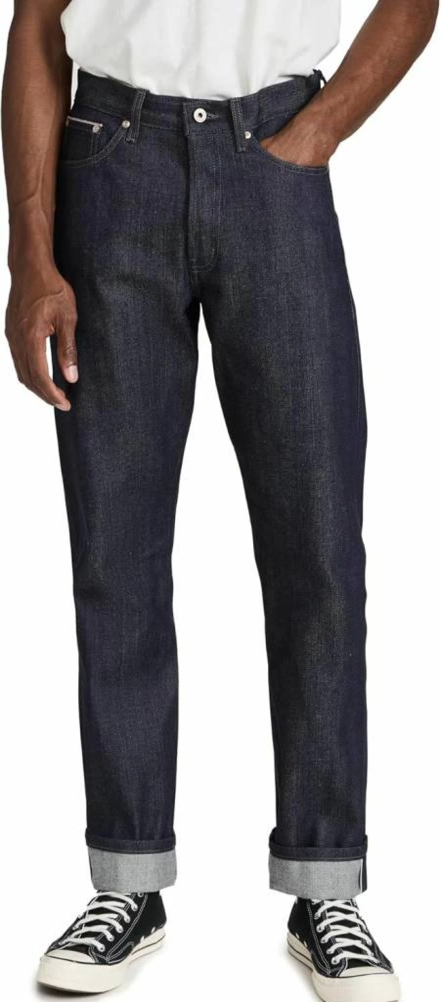 Naked & Famous Denim Men's True Guy Slim Straight Fit Indigo Selvedge Jeans for Men