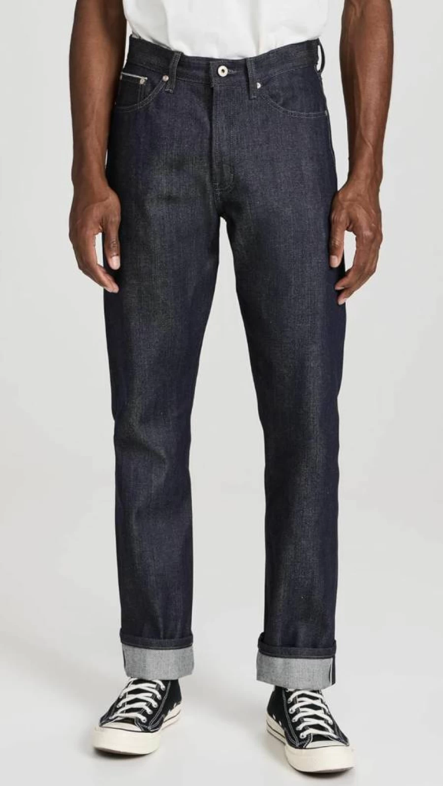 Naked & Famous Denim Men's True Guy Slim Straight Fit Indigo Selvedge Jeans for Men