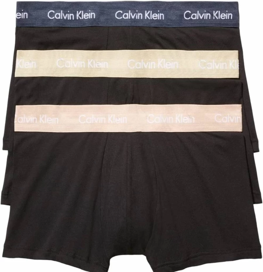 Calvin Klein Men's 3-Pack Cotton Stretch Low Rise Trunks Underwear