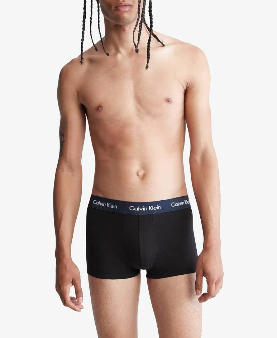 Calvin Klein Men's 3-Pack Cotton Stretch Low Rise Trunks Underwear